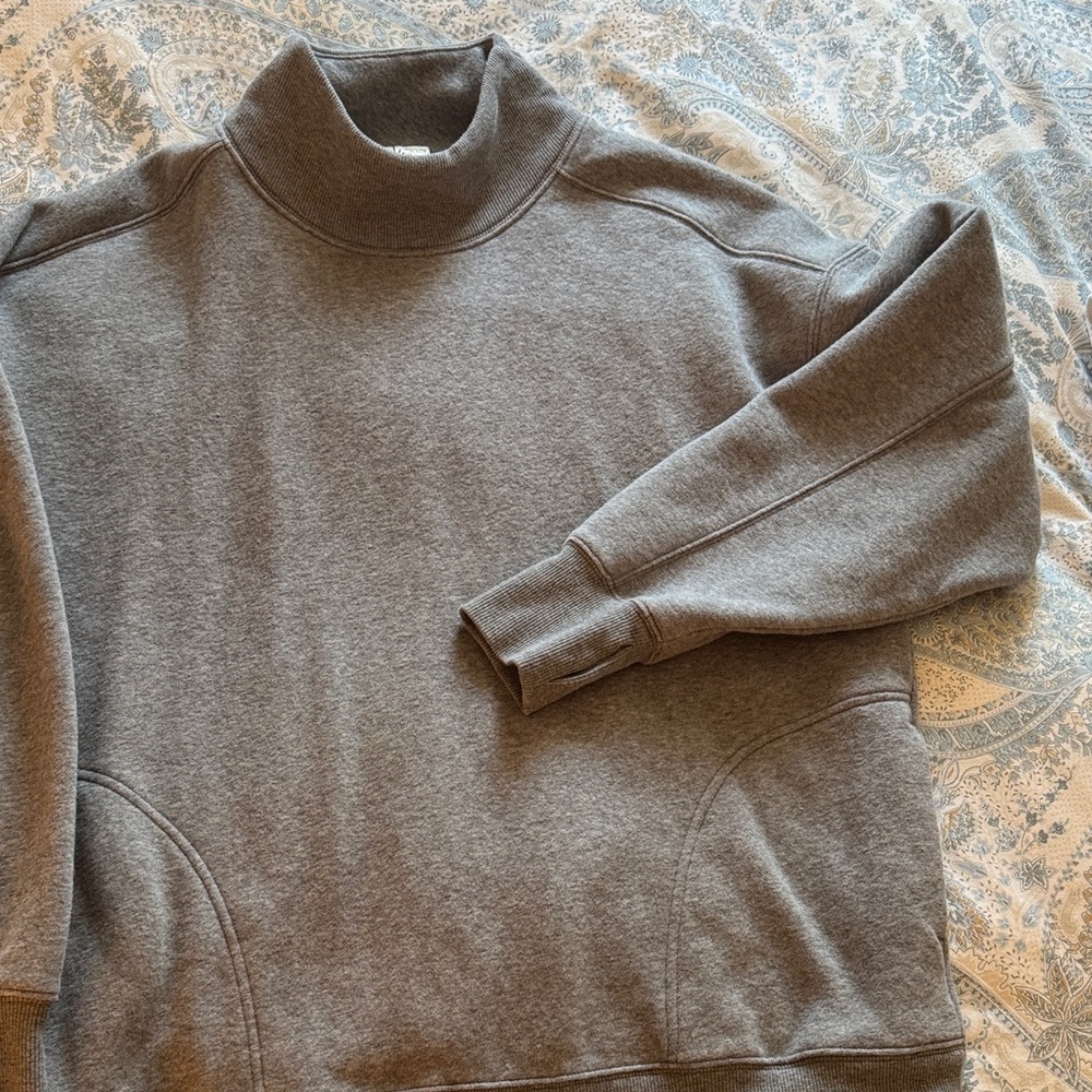 Aerie Charcoal Turtleneck Sweatshirt